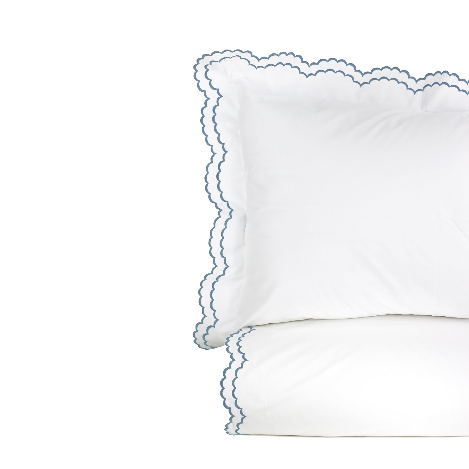 Bara Duvet Cover Set, Twin Duvet Cover + 1 Standard Sham, Navy/White