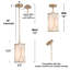 Mini-luminaire suspendu cylindrique 1 lumière Azie