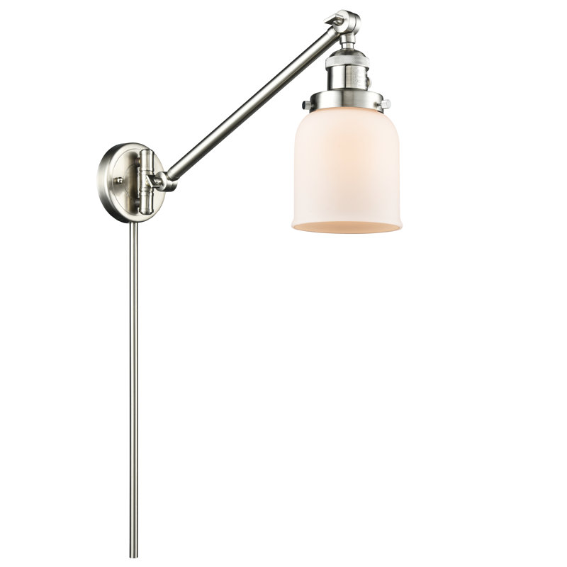 Bras pivotant à 1 lumière réglable à intensité variable Lavallée, Ampoule DEL rétro de 3,5 watts, Nickel satiné brossé