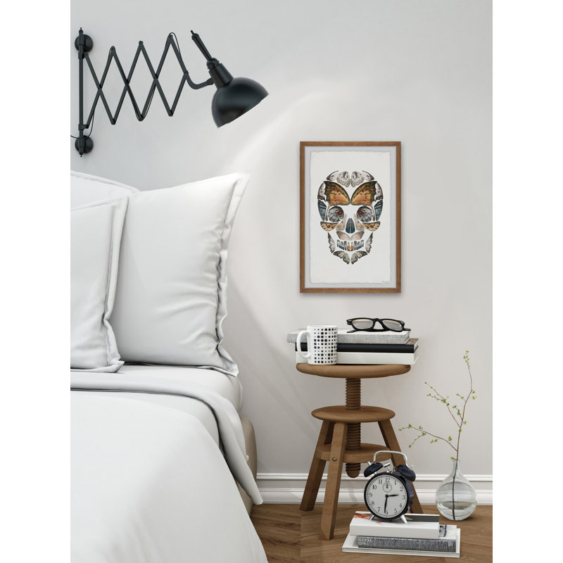 Butterfly Skull - Single Picture Frame Painting, 91 cm H x 61 cm W