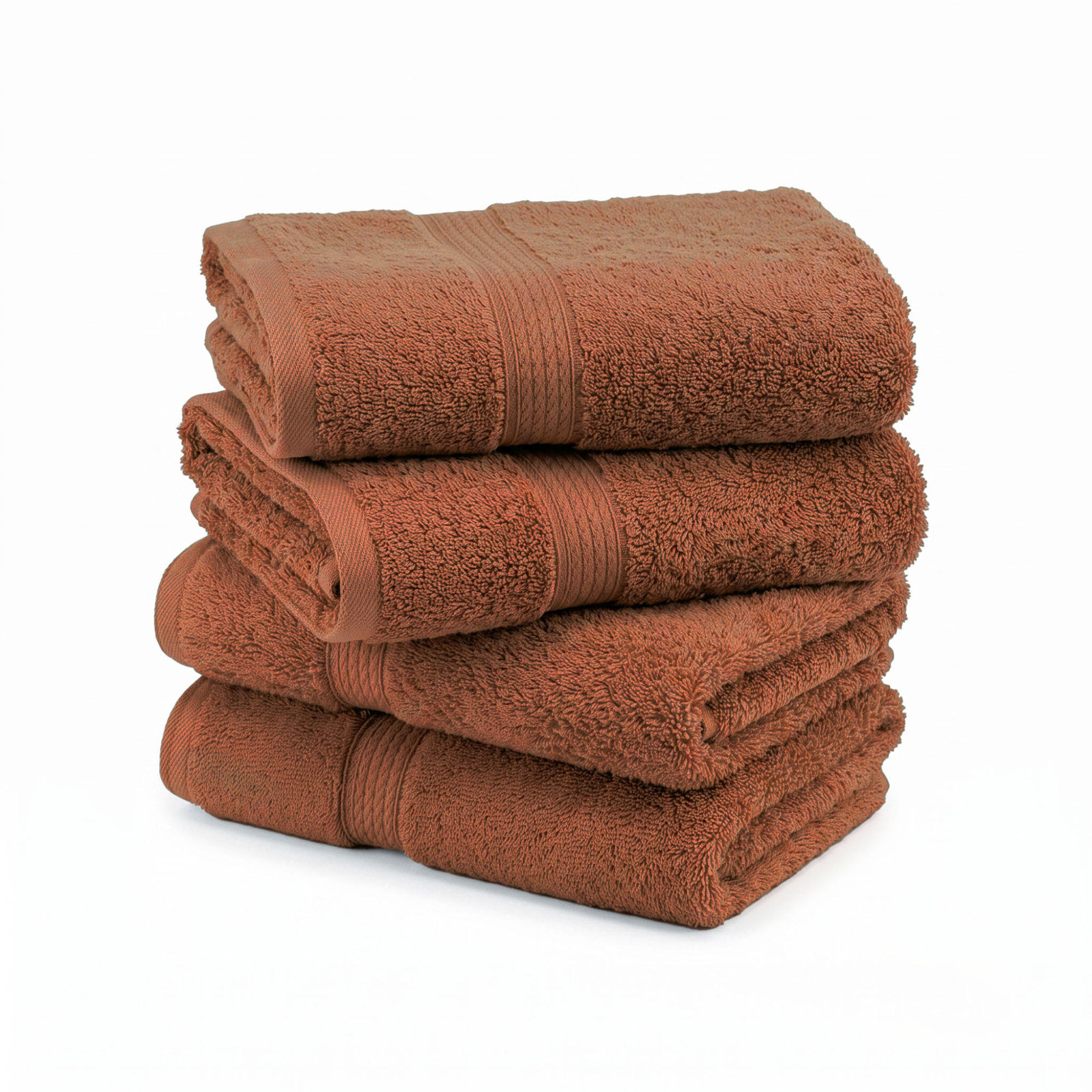Egyptian Cotton Hand Towels, Rust
