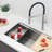 33 in. x 19 in. 16 Gauge, Stainless Steel, Brushed Single Bowl Undermount Kitchen Sink with Bottom Grid-100549351