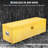36" Heavy Duty Steel Truck Bed Tool Box, 12-Gauge Lockable Trailer Tongue Chest, Weatherproof Storage Organizer with Pneumatic Strut for RV, Cargo Racks, Yellow-506451867-506451879