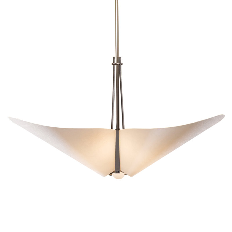 Kirigami 3 - Light Unique/Statement Geometric Chandelier, Translucent Dark Smoke