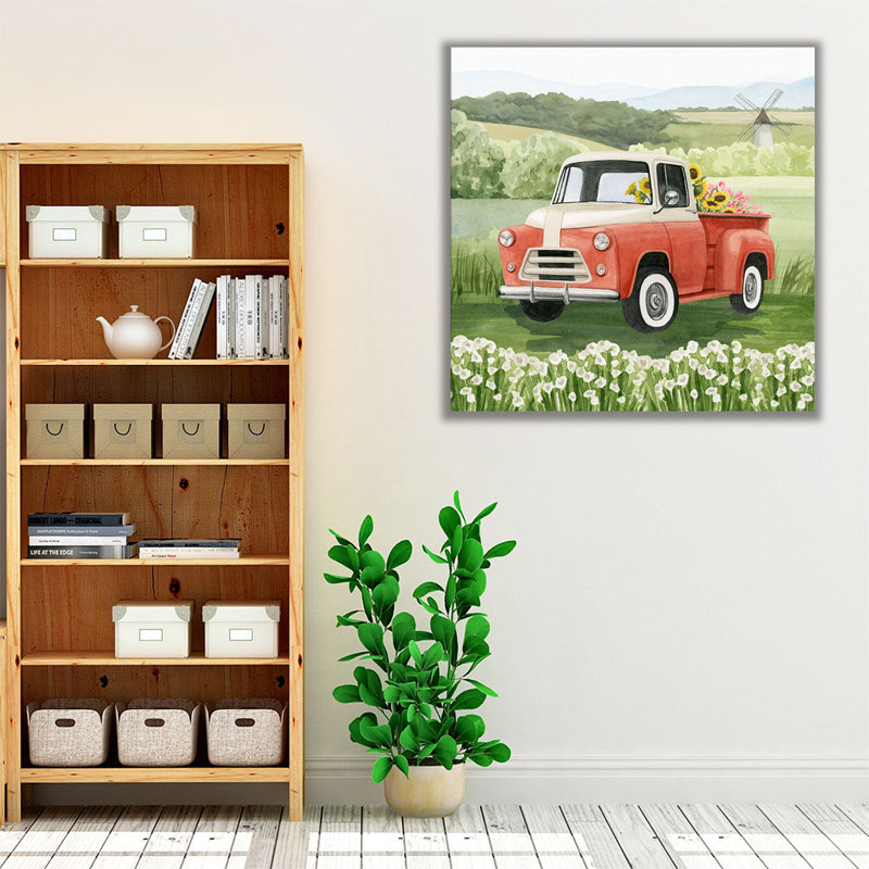 Flower Farm I - reproduction d'art sur toile, H 40 po x l 40 po