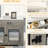 Small Dog Crate With Pillow Cushion And Convenient Drawer, Grey End Table Cushioned Bottom