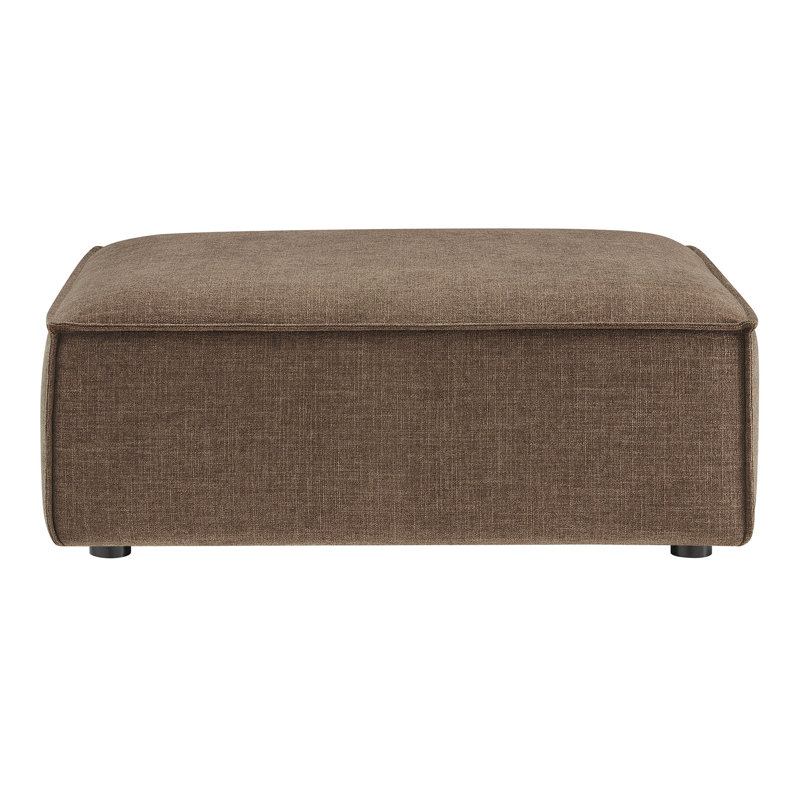 Restore Performance Fabric Upholstered Modular Ottoman In Mocha, Mocha
