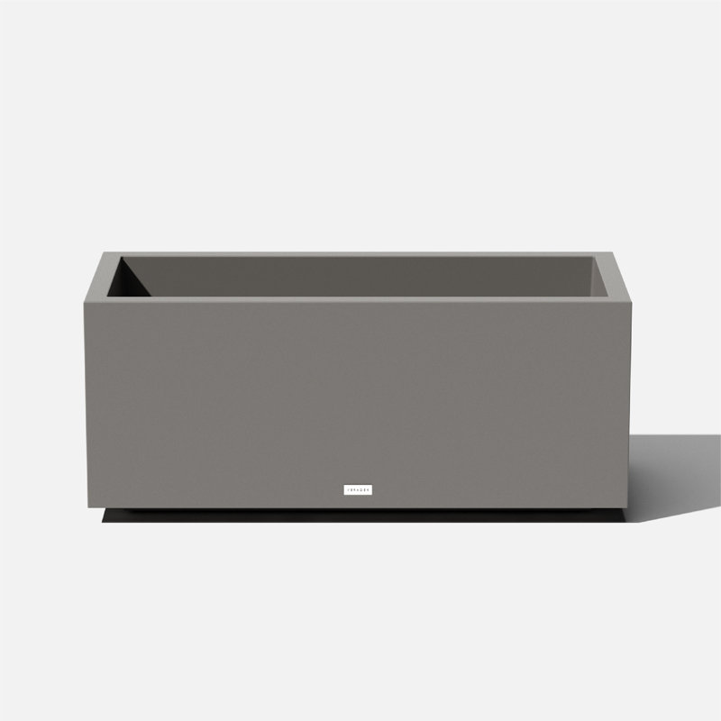 Modern Veradek Long Box 38" Gray Plastic Planter