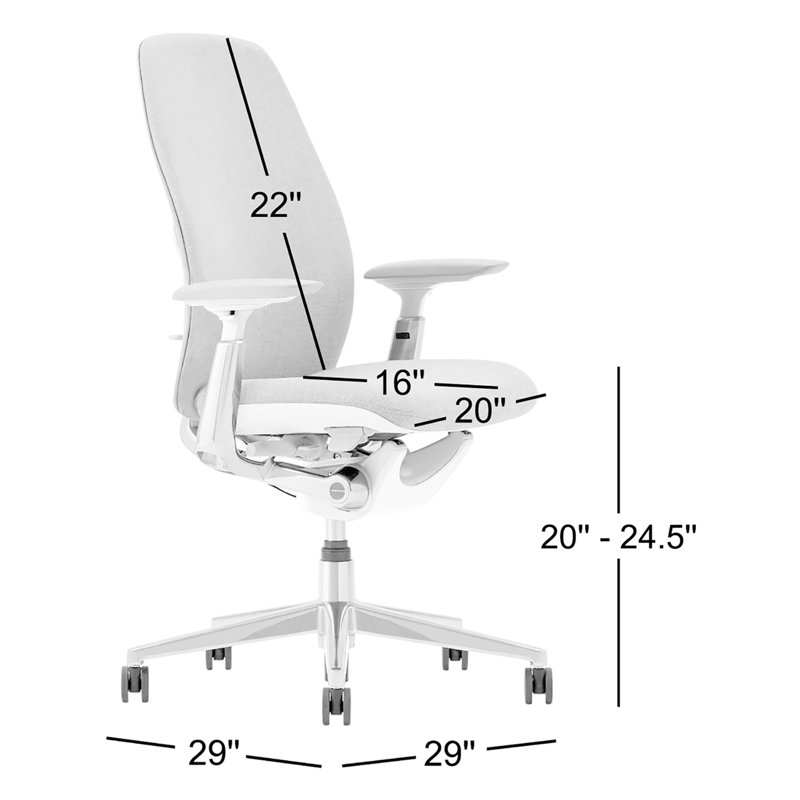 Haworth Zody Upholstered Office Chair - Dual Posture with Lumbar Support, Blush