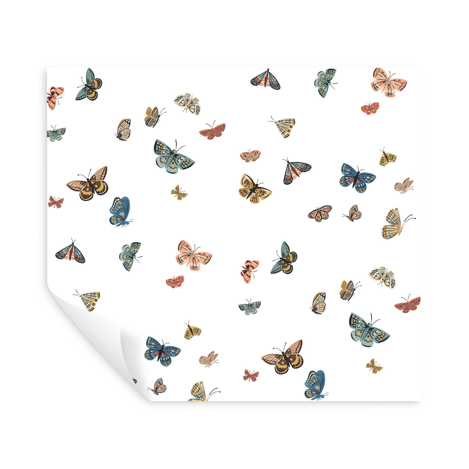 Butterfly House Peel and Stick Wallpaper, White