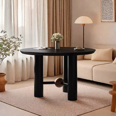 Table de salle à manger en bois de cire rétro français
