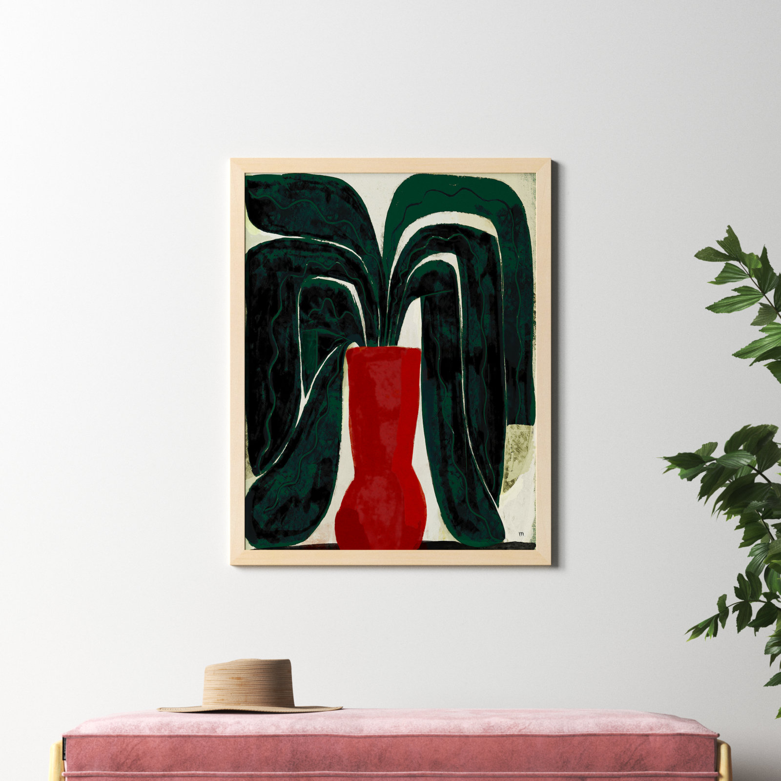 Plant #8 by StudioM, Brown, 38" H x 30" W x 1.25" D