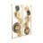Decorative Open Metal Wall Art Panel Hanging for Home Decor - Modern Glam Wall Accent for Dining Room Display - Set of 2, 32", Gold & White