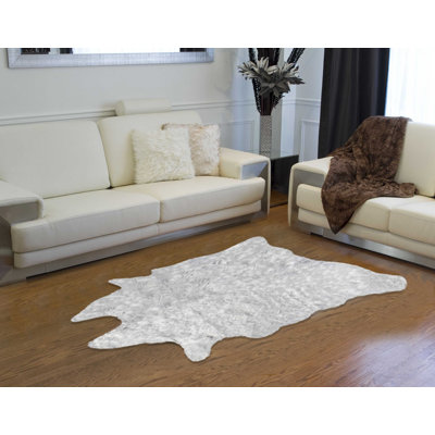 Tapis gris en polyester 0,8 po x 60 po x 51 po