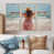 Toile naturelle avec cadre flottant