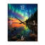 Horloges murales magiques Aurora Borealis Artic Lake Serenity III - Northern Lights-1830658659