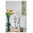 Abstract Silver Aluminum Human Figurine on Marble Base