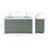 Freitas 67'' Solid Wood Double Bathroom Vanity in Midnight Blue with 1.5'' Carrara Marble Top, Center, Rectangle Sink-1030856757-1073546075