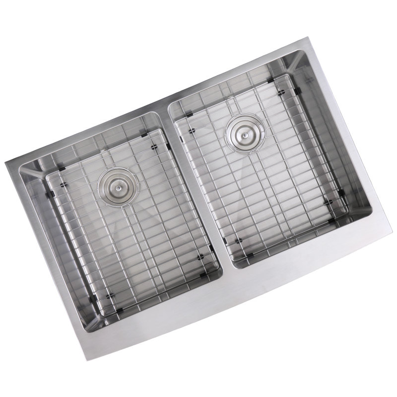 Pro Series 33'' L Stainless Steel Double Basin Kitchen Sink