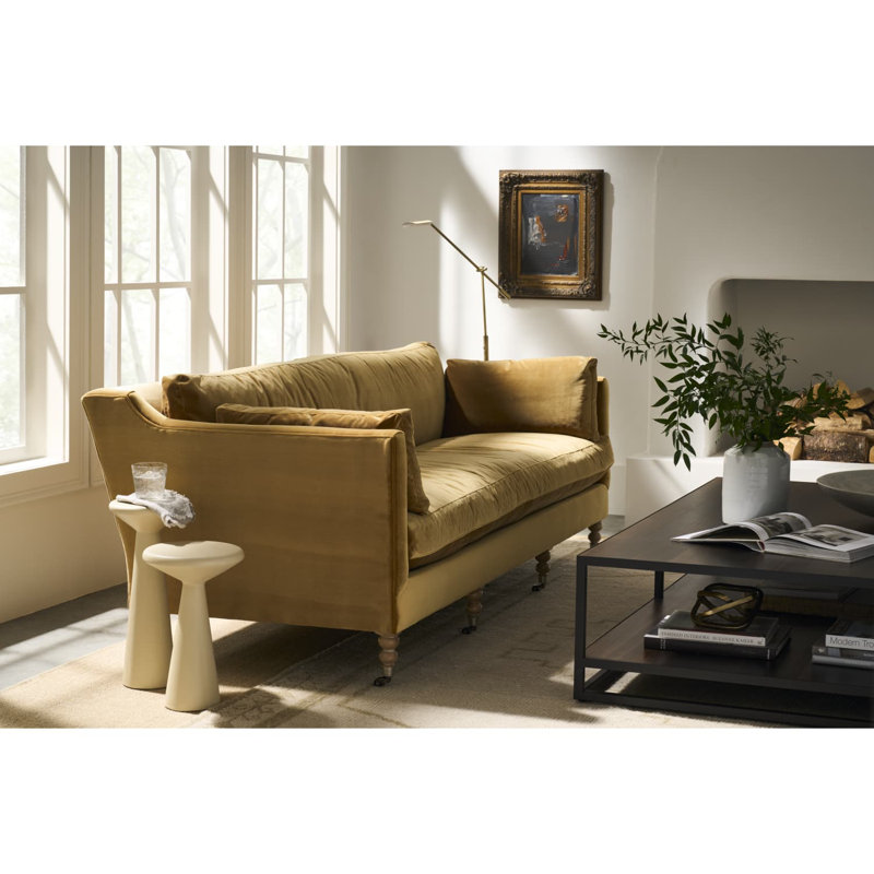 Madeline Sofa, Brown, Brown, 34"H x 90"W x 40"D