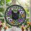 Vitrail floral pour chat en vitrail ， 7,8H-446256790