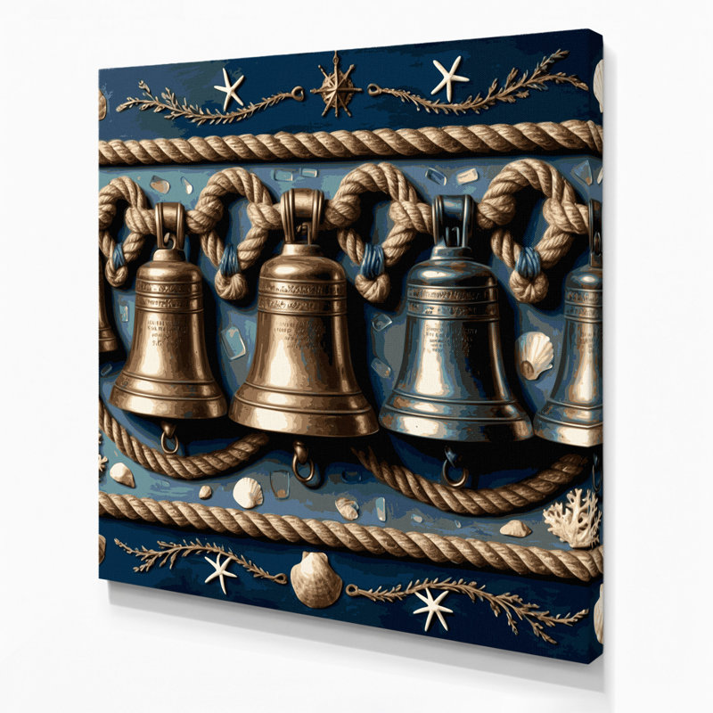 «Coastal Ships Bell», toile sur toile grise, H 16 po x l 16 po