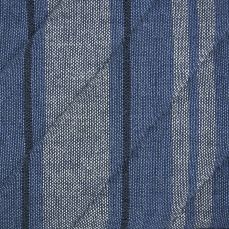 Poignée rayée Shelton, Bleu chambray