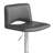 Sobieski Adjustable Swivel Walnut Wood and Chrome Metal Bar Stool-512022075-512022074