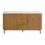 66" Double Bathroom Vanity In Light Reeded Birch