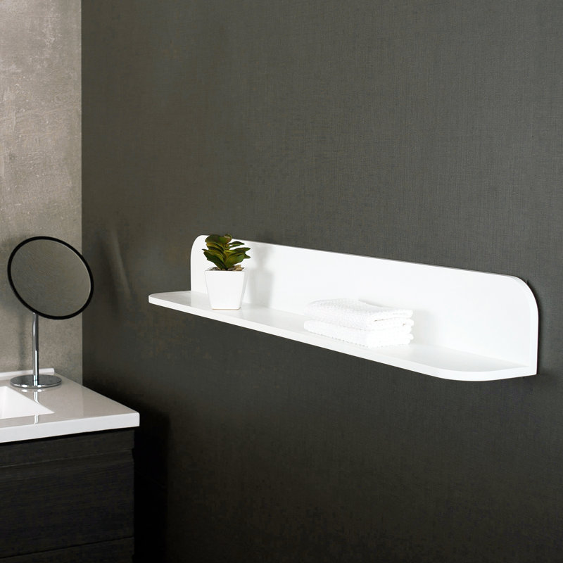 Tablette flottante pour salle de bain Karn, Chrome