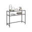 Commode industrielle moderne, noire et transparente, 35,4 x 31,5 x 11,8 pouces | 100% verre trempé (5 mm) et cadre en métal | Solution de rangement élégante pour la chambre à coucher et le salon, design durable et élégant-1210715042