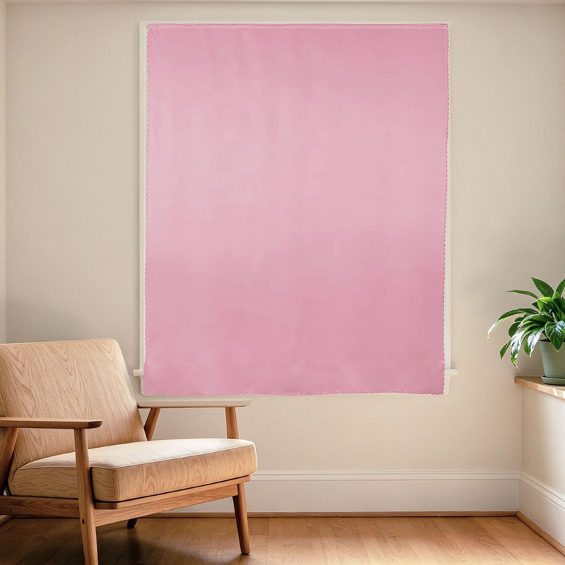  Rideau occultant en polyester de style moderne, 1 fenêtre, 1 panneau, 8 couleurs, Rose, L 102 po x L 79 po