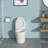 Ceramic Toilet With Dual Flush Function And Gentle Seat Smooth Glaze Soft Close Cover