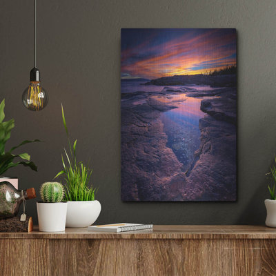 Mur en métal Latitude Run® «Dusk At Schoodic Point» par Rick Berk