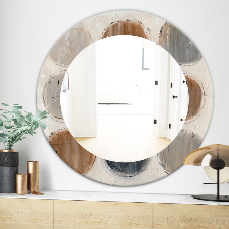 Miroir mural Mid-Century, H 31,5 po x l po