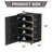 Stand Audio Cabinet, Audio Video Media Stand Cabinet With Adjustable Shelves