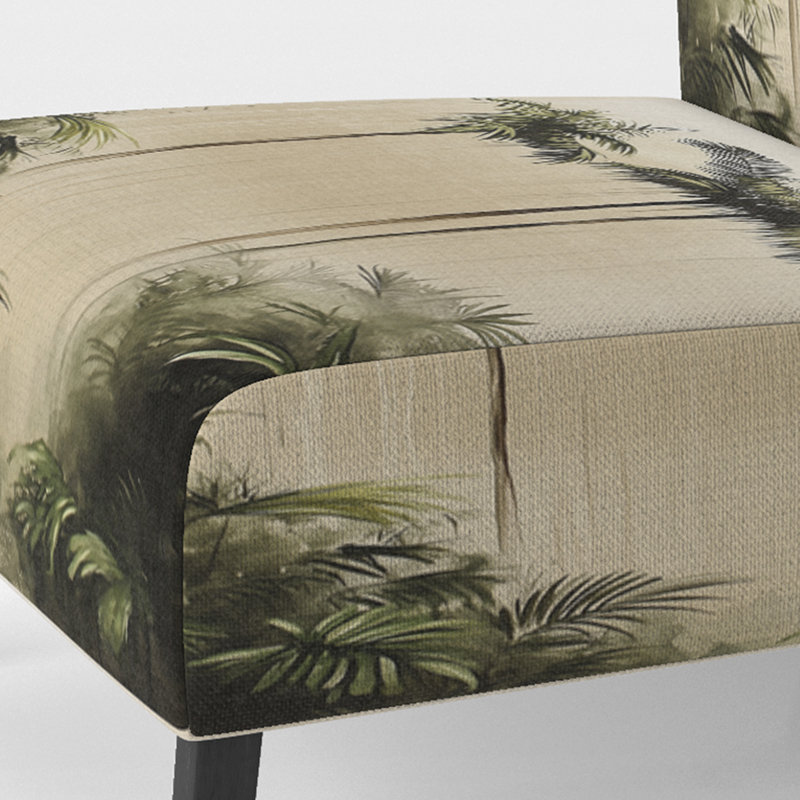 Fauteuil rembourré Palm Trees - Palmiers verts dans une forêt tropicale, Slipper Armless