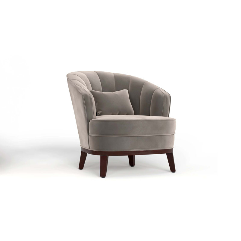Fauteuil d'appoint rembourré Ava, Gris