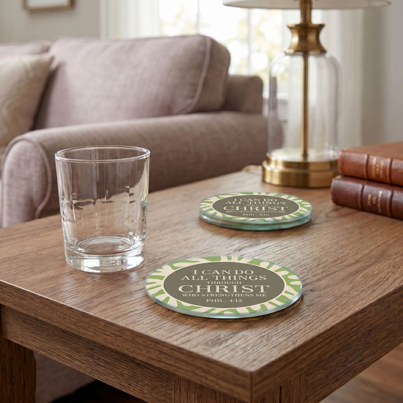 Glass Coaster I Can Do All Things