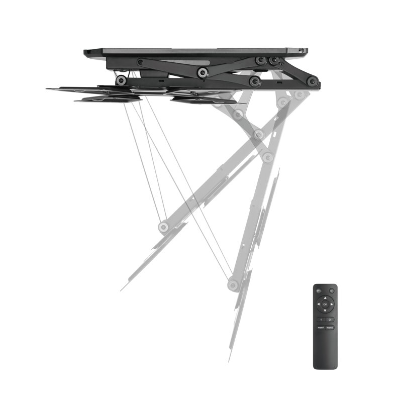 Montez-le! Support de plafond motorisé pour téléviseur avec télécommande, toit incliné électrique inclinable pour téléviseurs de 32 à 55 po