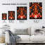 Wall Art Print Hindu Goddess Parvati Floral Concept Art Design Orange Decorative Pattern on Poster