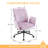 28.5“ W Velvet Dovetail Swivel Office Chair With Wheels-1755080338