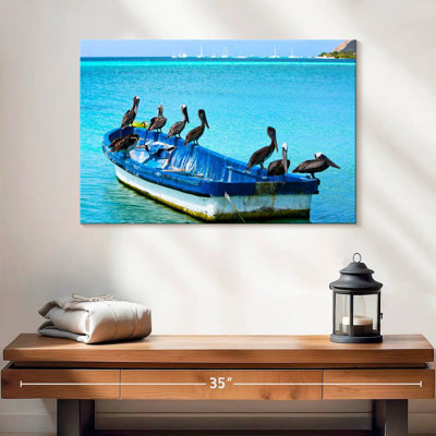 Brampt Pelicans On A Boat