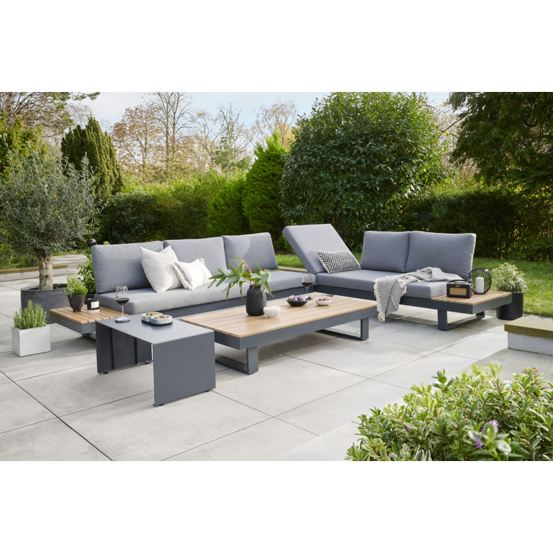 Nabiha - Easton Large Corner Set with Sun Recliner and Cushions
