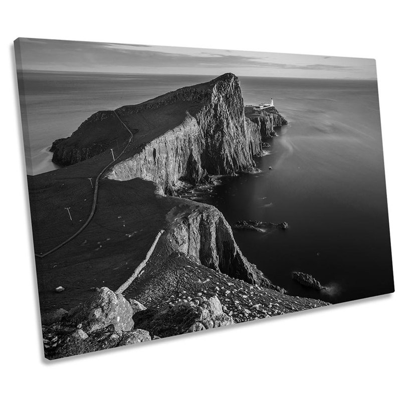 Neist Point Lighthouse Isle Of Skye - Wrapped Canvas Print, 30.5cm H x 45.7cm W x 2cm D