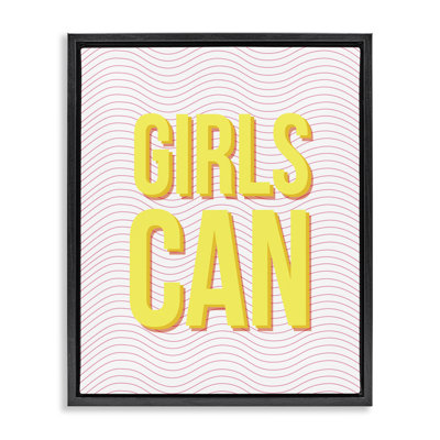 «Inspiring Girls Can Floater», art mural sur toile par Daphne Polselli