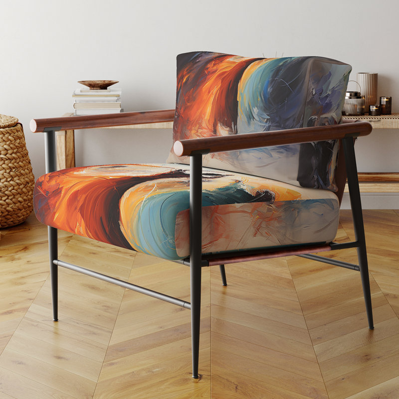Fauteuil rembourré Soulful Dancing I, Noir