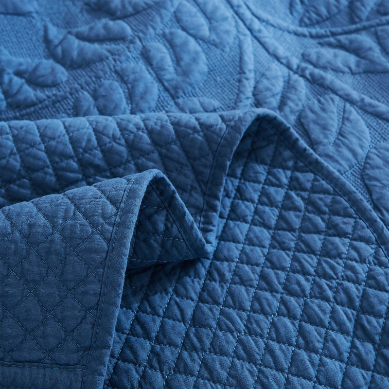 Cotton Quilt, Twin Quilt + 1 Twin Sham, Cosmic Navy
