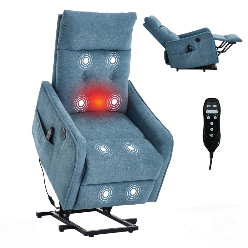 Fauteuil inclinable électrique Chenille, Bleu