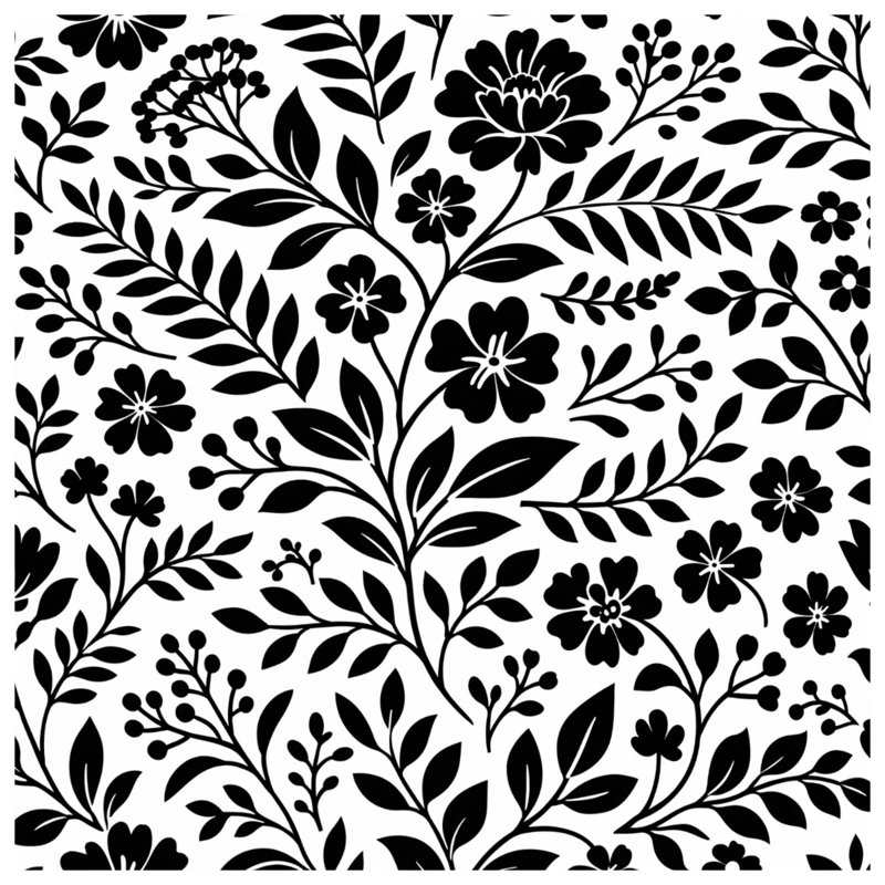 Coussins décoratifs noirs et blancs à double face, 14 x 14 inches